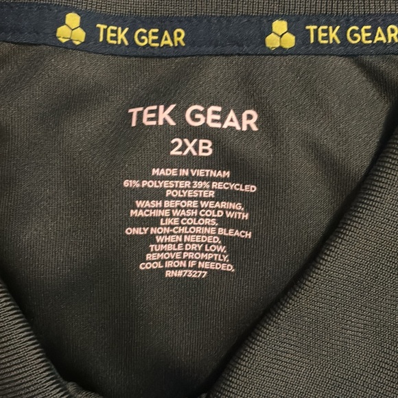 Tek Gear Green Short Sleeve Collared Pull Over 2XB - Picture 7 of 9